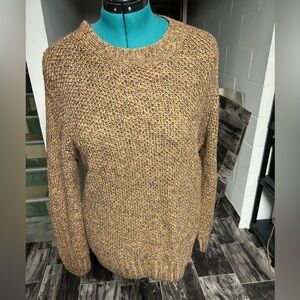 dressbarn Tan Knit Crew Neck Sweater brown women’s size 14 16